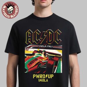 ACDC Imola PWR UP Tour Imola Italy 2025 Angus Young F1 Racing Online Exclusive T-Shirt