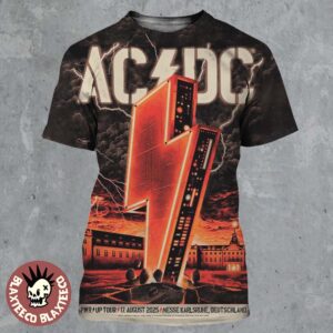 ACDC PWR Up Word Tour Karlsruhe 2025 Tour Poster Germany At The Messe On August 17 2025 All Over Print Shirt