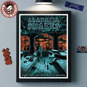 Alabama Shakes Las Vegas Nevada 2025 Gig Poster At Fontainebleau On August 9 2025 Home Decor Poster Canvas