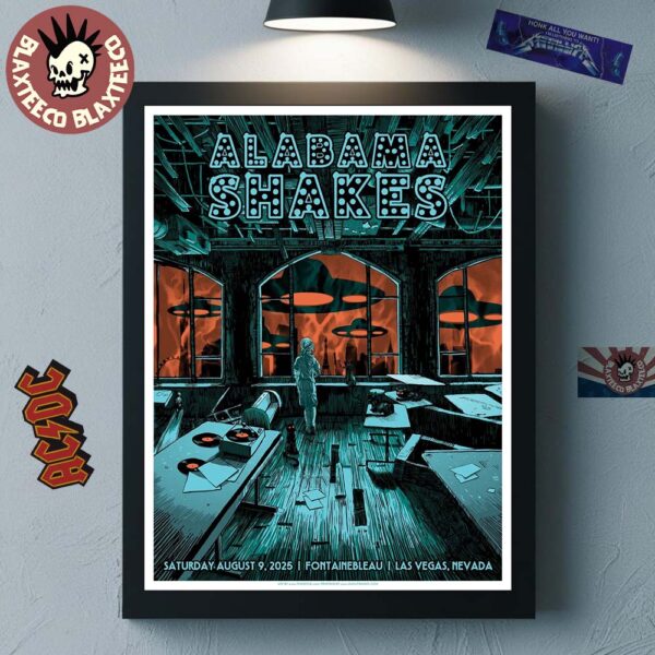Alabama Shakes Las Vegas Nevada 2025 Gig Poster At Fontainebleau On August 9 2025 Home Decor Poster Canvas