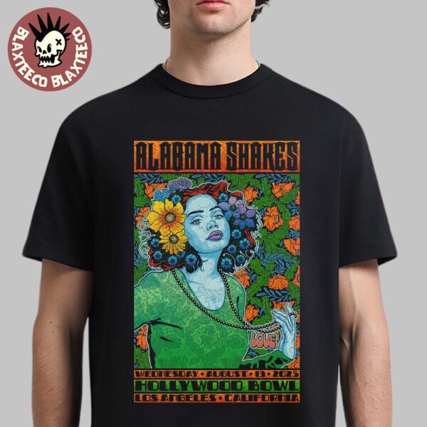 Alabama Shakes Los Angeles California 2025 Gig Poster At Hollywood Bowl On August 13 2025 Classic T-Shirt