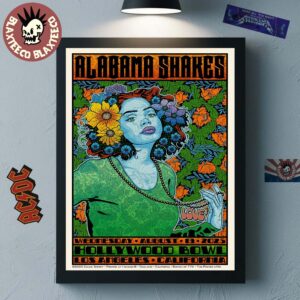 Alabama Shakes Los Angeles California 2025 Gig Poster At Hollywood Bowl On August 13 2025 Hom Decor Poster Canvas
