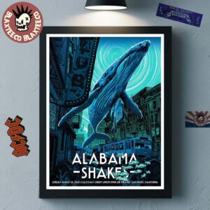 Alabama Shakes San Diego California 2025 Gig Poster At Calcoast Credit Union Open Air Theatre On August 10 2025 Home Decor Poster Canvas