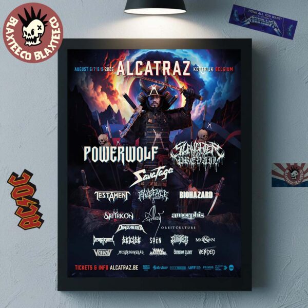 Alcatraz Festival 2026 In Kortrijk Belgium On August 6 7 8 9 2026 Full Lineup Home Decor Poster Canvas