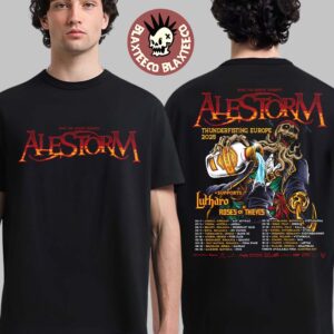 Alestorm East European Tour 2025 Thunderfisting Europe Schedule Tour Dates Two Sided T-Shirt