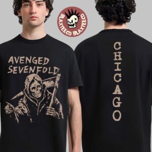 Avenged Sevenfold Chicago 2025 Pop Up Venue Tee At Soldier Field On August 31 2025 The Reaper Two Sided T-Shirt