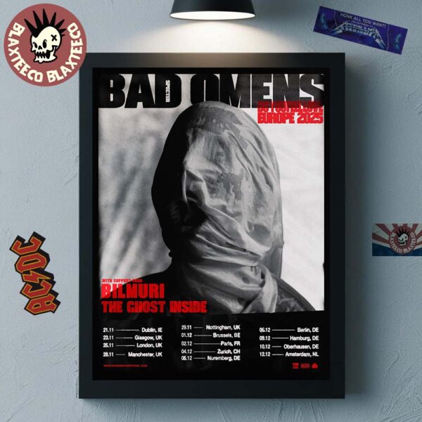 Bad Omens Do You Feel Love Europe And UK 2025 Tour Schedule Dates Home Decor Poster Canvas