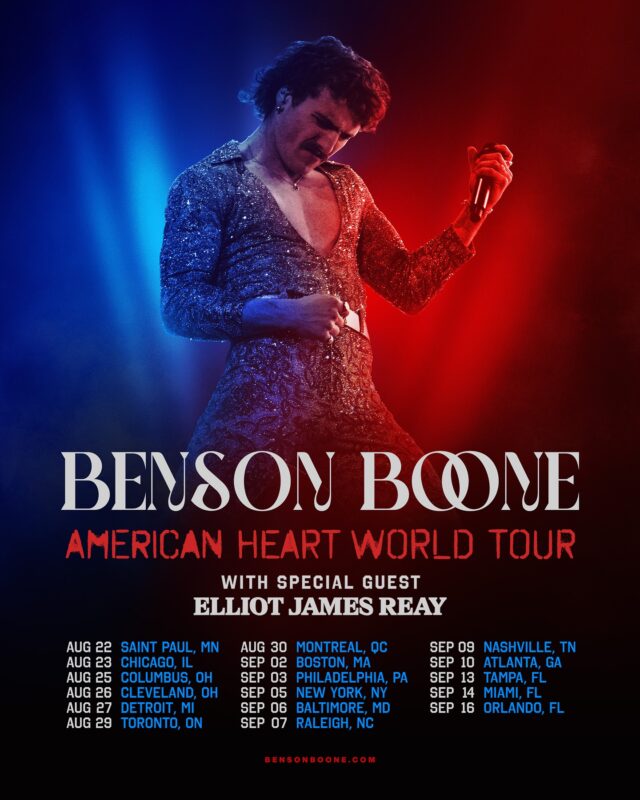Benson Boone American Heart World Tour 2025 North America Cities Dates