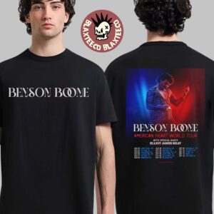 Benson Boone American Heart World Tour 2025 North America Cities Dates Two Sided T-Shirt