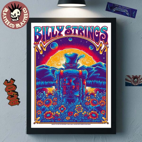 Billy Strings Missoula Montana 2025 Show Poster Available At Adams Center On August 16 2025 Home Decor Poster Canvas