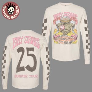 Billy Strings Summer 2025 Tour Merch Engine Summer Tour Poster Tee with Dates Long Sleeve Tee