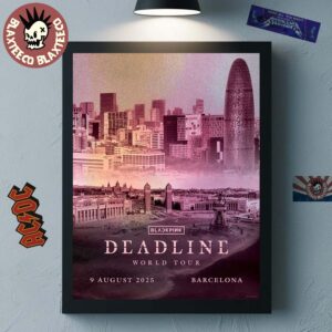 BlackPink Deadline World Tour 2025 Barcelona Exclusive Poster On August 9 2025 Home Decor Poster Canvas