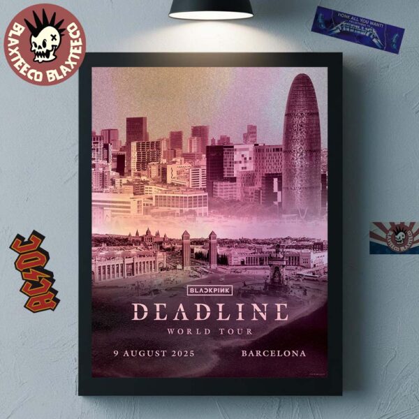 BlackPink Deadline World Tour 2025 Barcelona Exclusive Poster On August 9 2025 Home Decor Poster Canvas