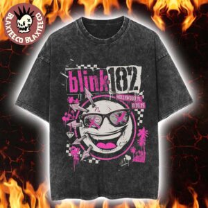 Blink 182 Hollywood Florida 2025 Venue Tee At Hard Rock Live On August 28 2025 Missionary Impossible Tour Vintage Washed T-Shirt