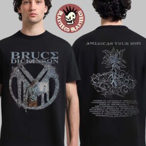 Bruce Dickinson American Tour 2025 The Mandrake Project With Tour Dates Two Sided T-Shirt