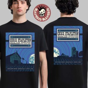 Christ Stapleton Noblesville Indiana 2025 Night 1 And 2 Combinted Gig Poster At Ruoff Music Center On August 1 And 2 2025 Two Sided T-Shirt
