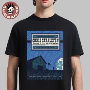 Christ Stapleton Noblesville Indiana 2025 Night 1 Gig Poster At Ruoff Music Center On August 1 2025 T-Shirt