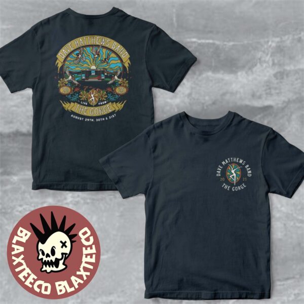Dave Matthews Band Live At The Gorge Amphitheatre In Georgia Washington On August 29 30 And 31 2025 Exclusive T-Shirt