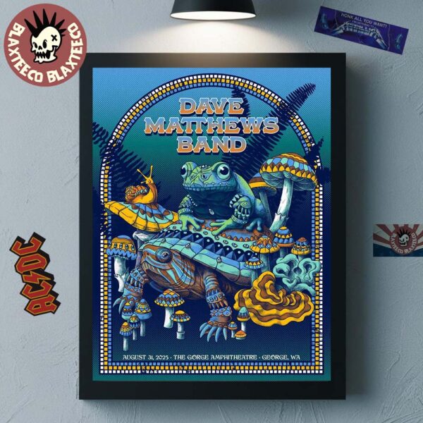 Dave Matthews Band The Gorge Night 3 Poster In George WA At The Gorge Amphitheatre On August 31 2025 Home Decor Poster Canvas