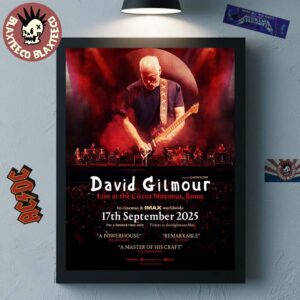 David Gilmour Live At The Circus Maximus Rome On 17 September 2025 In Cinemas And IMAX Worldwide Home Decor Poster Canvas