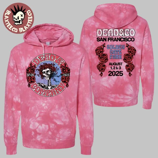 Dead And Company Celebrating 60 Years Of The Grateful Dead’s Music Merch In San Francisco CA At Golden Gate Park August 1 2 3 2025 Tie Dye Hoodie