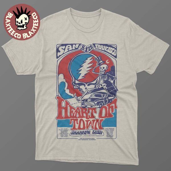 Graham Lesh And Friends Grateful Dead 60 Years Celebration Heart Of Tour On San Francisco On August 1 2025 Unisex T-Shirt