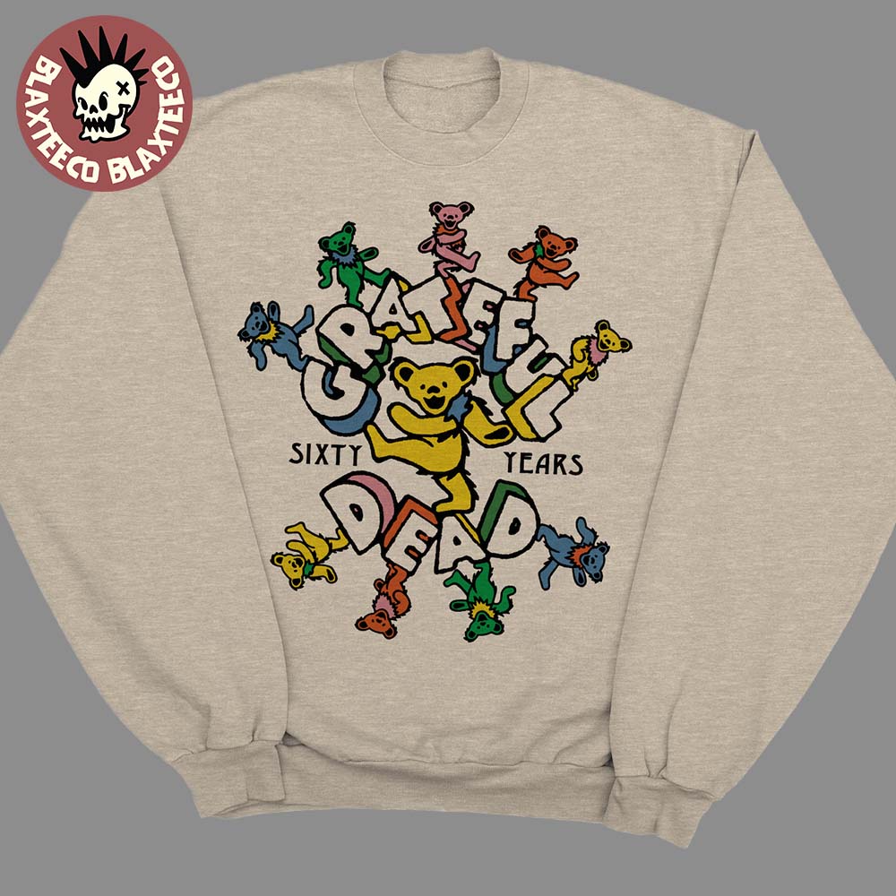 Grateful Dead 60th Anniversary Marching Bears Crewneck Sweatshirt