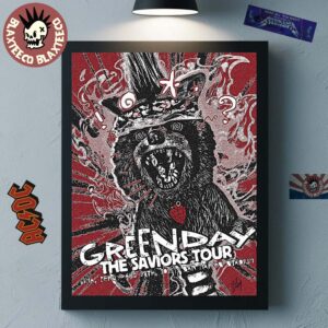 Green Day The Saviors Tour 2025 Lima Peru Venue Poster At San Marcos Stadium On August 27 2025 Home Decor Poster Canvas