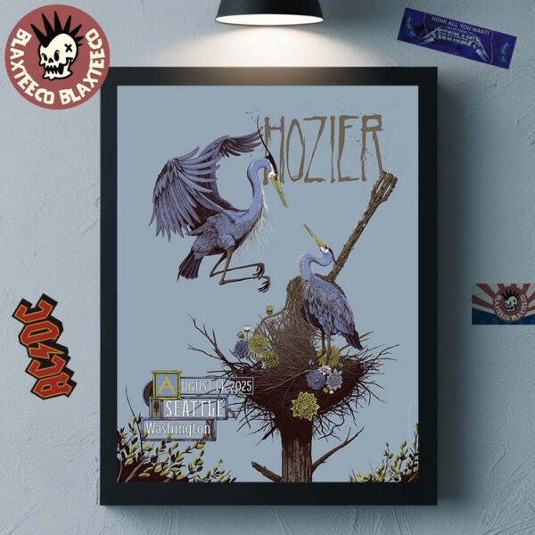 Hozier Seattle Washington Show Poster At T-Mobile Park On August 14 2025 Home Decor Poster Canvas