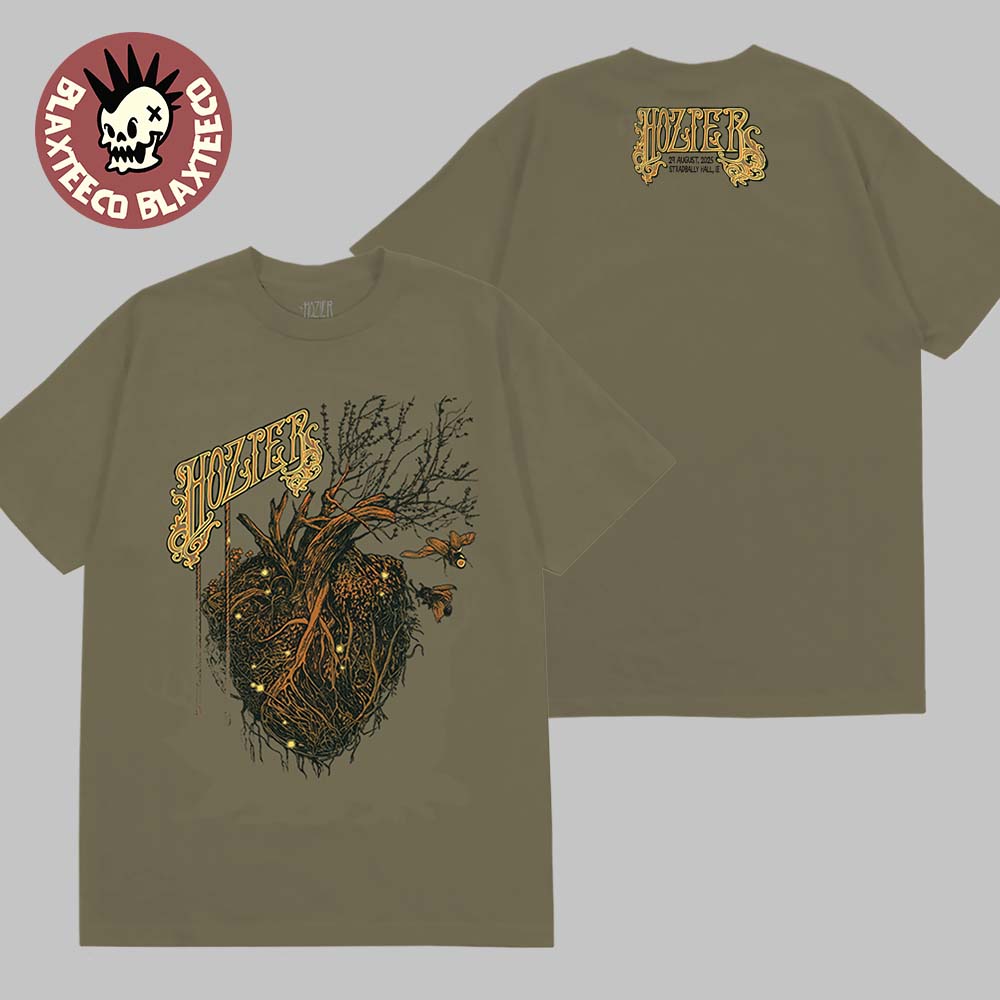 Hozier Unreal Unearth Tour 2025 Dublin Ireland Merch At Stradbally Hall On August 29 2025 Two Sided T-Shirt