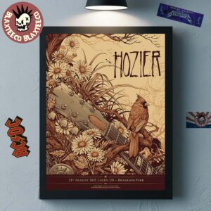 Hozier Unreal Unearth Tour 2025 Leeds UK Merch At Bramham Park On August 23 2025 Home Decor Poster Canvas