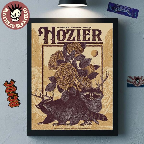 Hozier Unreal Unearth Tour 2025 Munich Germany Merch At Olympiapark On August 31 2025 Home Decor Poster Canvas