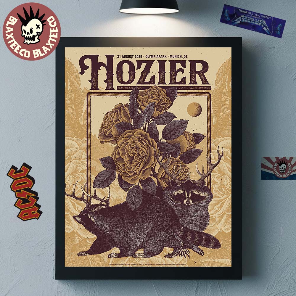 Hozier Unreal Unearth Tour 2025 Munich Germany Merch At Olympiapark On August 31 2025 Home Decor Poster Canvas