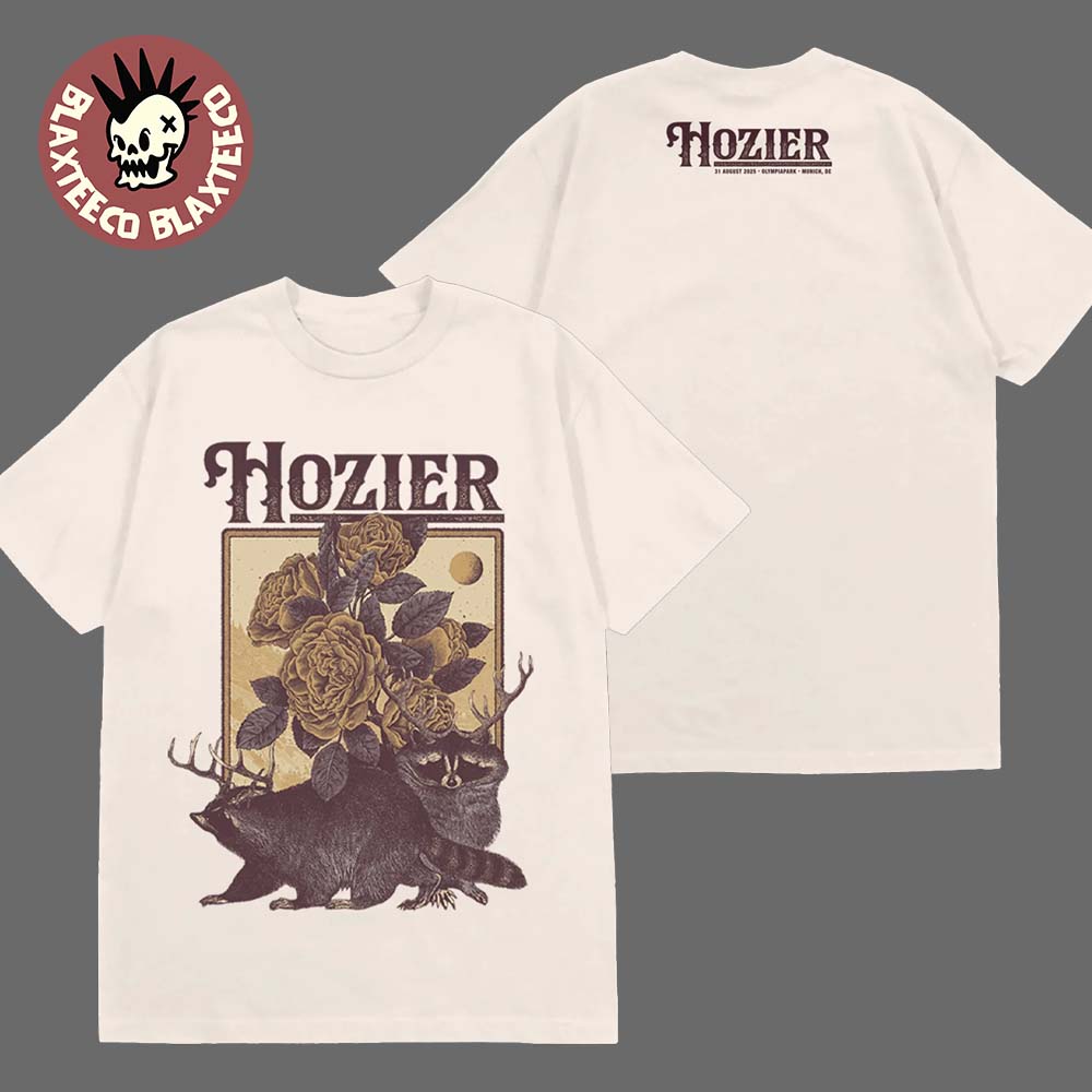 Hozier Unreal Unearth Tour 2025 Munich Germany Merch At Olympiapark On August 31 2025 Two Sided T-Shirt