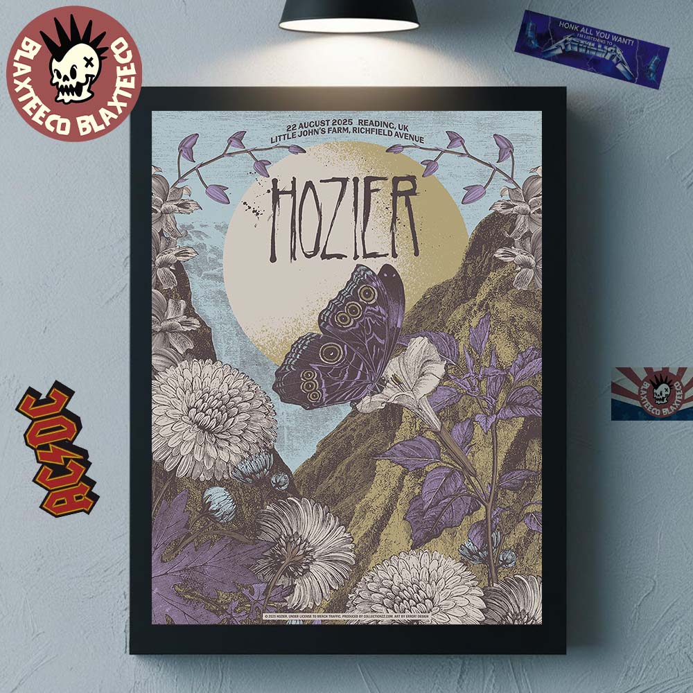 Hozier Unreal Unearth Tour 2025 Reading UK Merch At Little John's Farm Richfield Avenue On August 22 2025 Home Decor Poster Canvas
