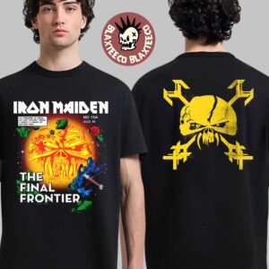 Iron Maiden The Final Frontier 15 Year Anniversary Merch The Final Frontier Comic Cover Two Sided T-Shirt