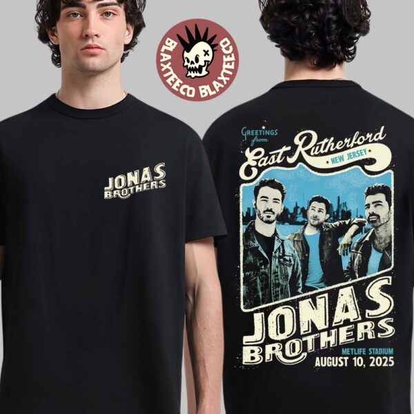 Jonas Brothers Greetings From East Rutherford New Jersey At Metlife Stadum On August 10 2025 City T-Shirt