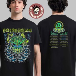 King Gizzard And The Lizard Wizard 2025 Summer Tour Orchestra And Rock And Roll Merch Deity Lotus Pedestal T-Shirt