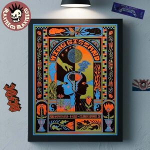 King Gizzard And The Lizard Wizard Colorado Springs Colorado 2025 Gig Poster At Ford Amphitheater On August 8 2025 Home Decor Poster Canvas