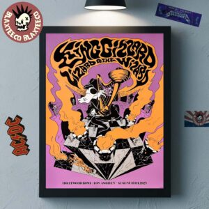 King Gizzard And The Lizard Wizard Los Angeles 2025 Poster At Hollywood Bowl On August 10 2025 Home Decor Poster Canvas