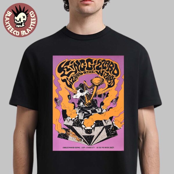 King Gizzard And The Lizard Wizard Los Angeles 2025 Poster At Hollywood Bowl On August 10 2025 Unisex T-Shirt