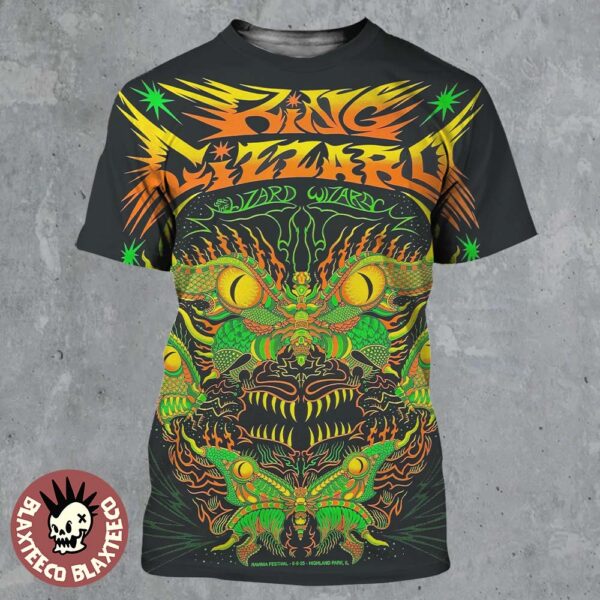 King Gizzard And The Lizard Wizard Ravinia Festival 2025 Event Poster In Highland Park Illinois On August 6 2025 All Over Print Shirt