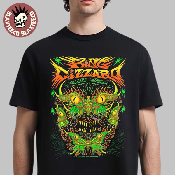 King Gizzard And The Lizard Wizard Ravinia Festival 2025 Event Poster In Highland Park Illinois On August 6 2025 T-Shirt