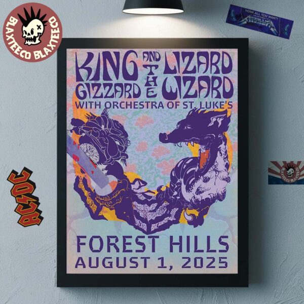 King Gizzard And The Lizard Wizard With Orchestra Of St Luke’s Forest Hills Night 1 On August 1 2025 Home Decor Poster Canvas