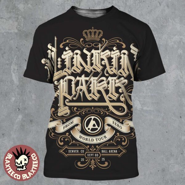 Linkin Park From Zero World Tour 2025 Denver Colorado Poster At Ball Arena On September 3 2025 All Over Print Shirt
