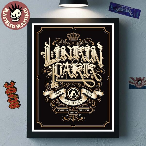 Linkin Park From Zero World Tour 2025 Denver Colorado Poster At Ball Arena On September 3 2025 Home Decor Poster Canvas