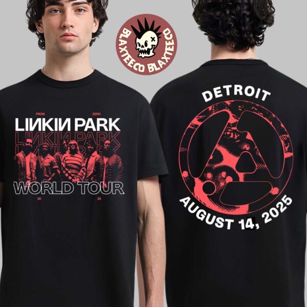 Linkin Park From Zero World Tour 2025 Detroit Michigan Merch Tee At Little Caesars Arena On August 14 2025 T-Shirt