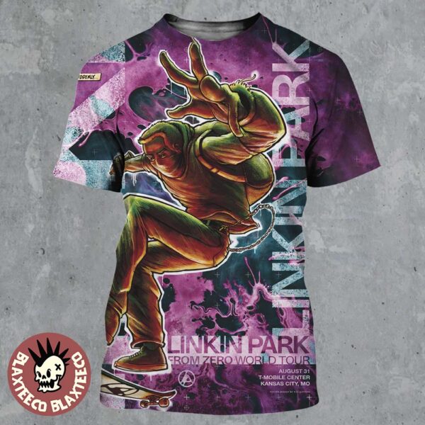 Linkin Park From Zero World Tour 2025 Kansas City Poster At T-Mobile Center On August 31 2025 All Over Print Shirt