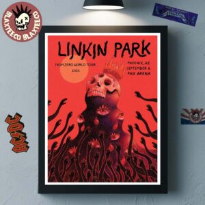 Linkin Park From Zero World Tour 2025 Phoenix Arizona Poster At PHX Arena On September 6 2025 Home Decor Poster Canvas