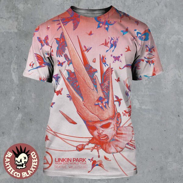 Linkin Park From Zero World Tour 2025 Seattle Washington Poster At Climate Pledge Arena On September 24 2025 All Over Print Shirt
